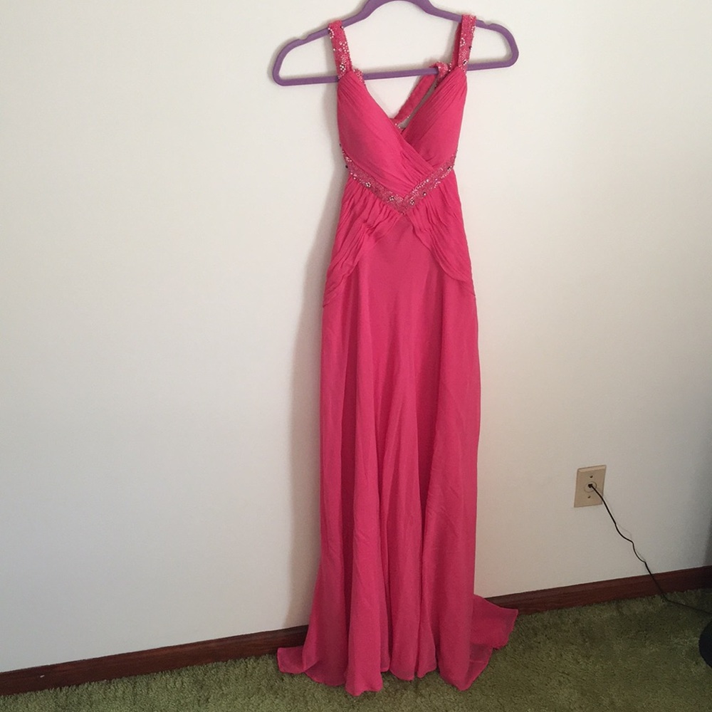Pink Silk Maxi Dress